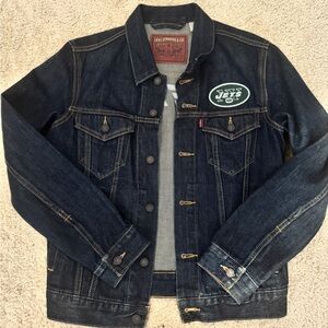 Levi's Dark Blue Denim Jacket with Jets Emblem